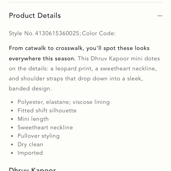 Dhruv Kapoor | Anthropologie Leopard Mini Dress Scuba Knit - Picture 7 of 7